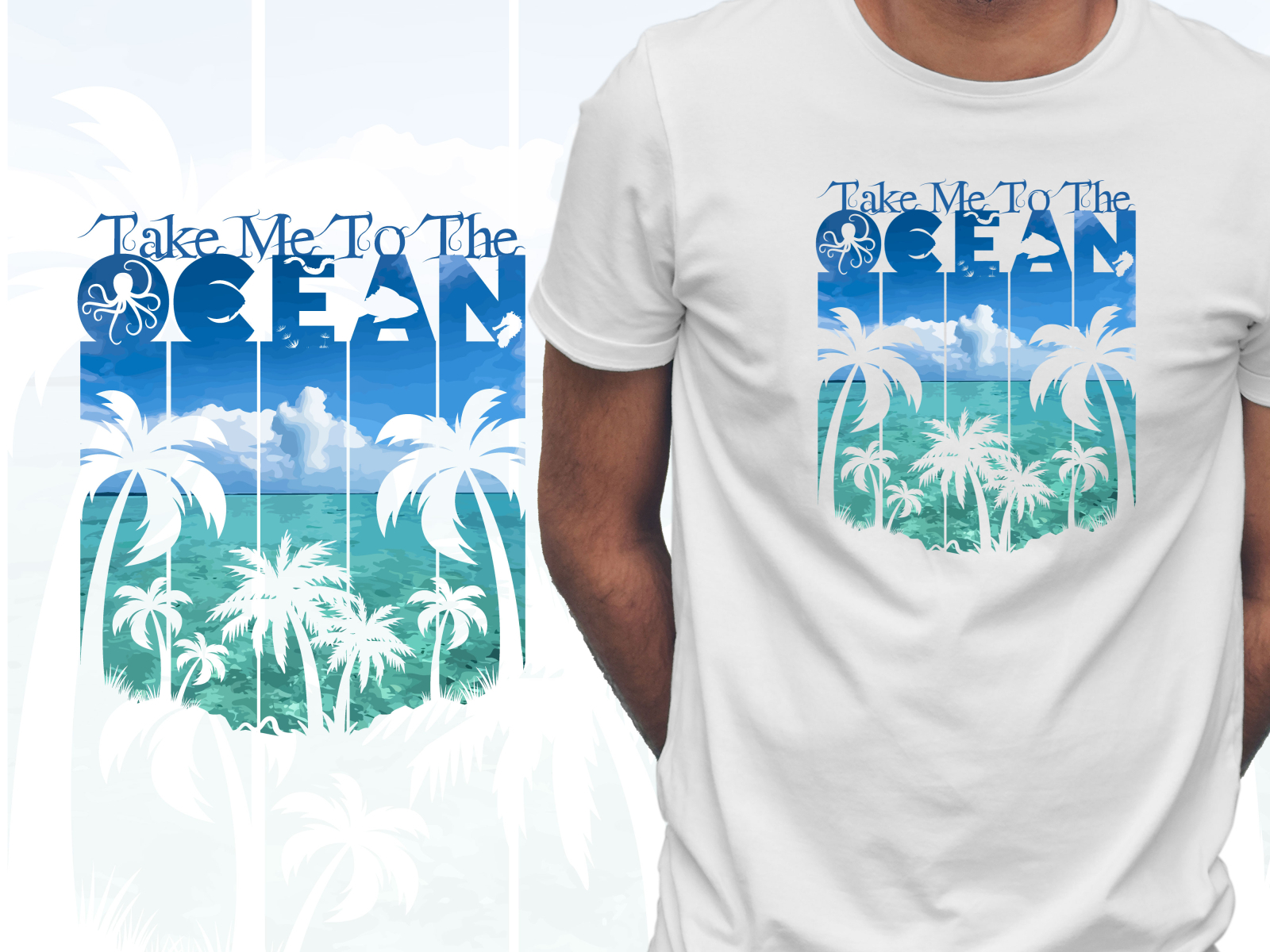 Take me to the ocean wave t shirt design by MD. WASIM AKRAM on Dribbble