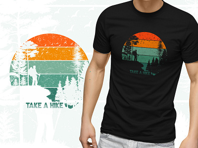 Take a hike hiking t shirt design hiking t shirt wilderness