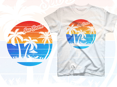 Sea Beach summer t shirt design