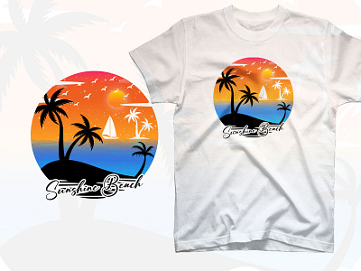 Sunshine beach t shirt design summertime sun