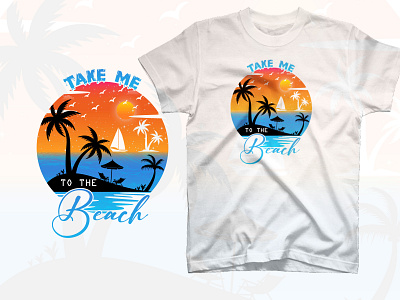 Take me to the beach t shirt design beachwear vintage
