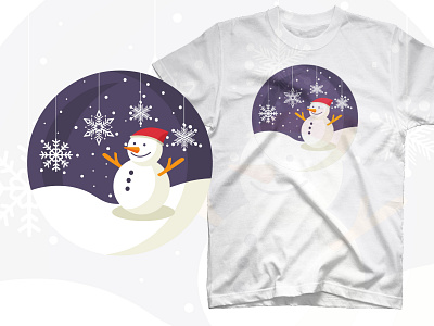Winter Snowman t shirt design