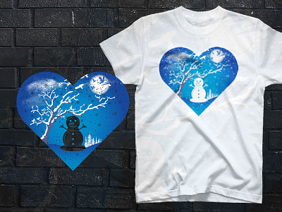 Winter t-shirt design seasonal