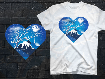 Winter graphic vector t shirt design adventure adventure time