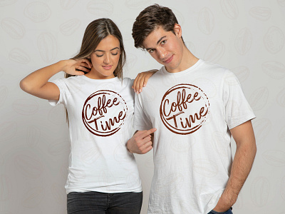 Coffee time typography t shirt design