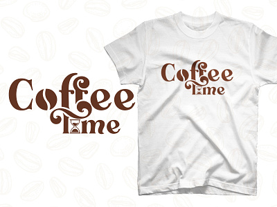 Coffee time typography t shirt design