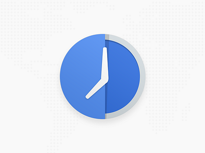 World clock - App icon android app clock icon material mobile