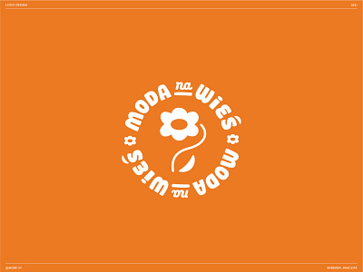 Moda na Wieś logo design branding customlettering flower food food branding letterning logo logo design village vintage