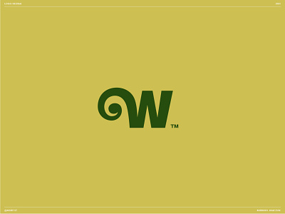 Wilma logo design branding letter w logo plant w