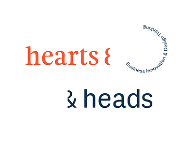 hearts & heads design thinking logo typography