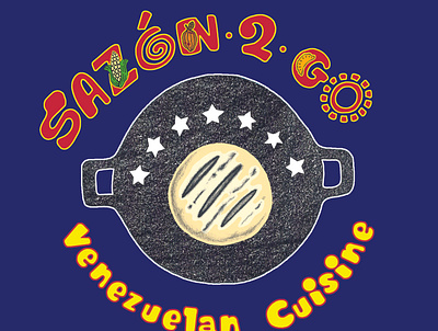 Sazón 2 Go Logo branding design illustration latinoart latinx logo typography vector