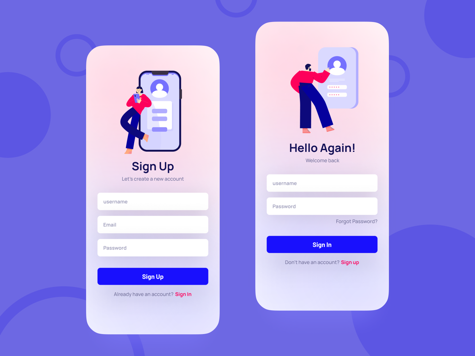 Login / Signup by Pooja Dumoliya on Dribbble