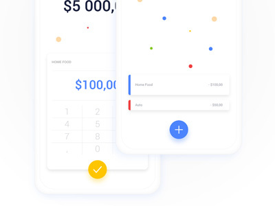Simple budget v2 app bank banking budget card cards contacts finance ios kamilkurek ui ux