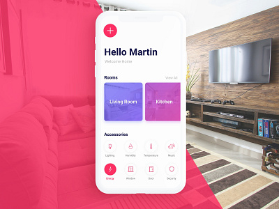 SmartHome App app design home ios iphone minimal smart smarthome ui ux