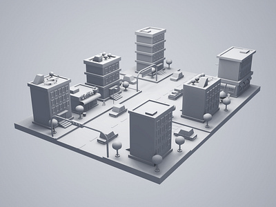 3d city 3d blender city