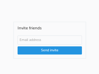 Fancy email invite form