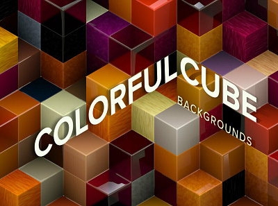 Colorful Cube Backgrounds 3d abstract art artistic backgrounds branding graphic design illustration textures wallpaper