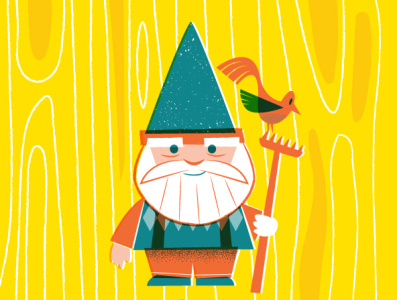 Garden Gnome character design dgph gnome graphic design illustration ilustracion personaje riso risograph vector
