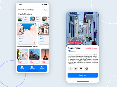 Концепт мобильного приложения для путешествий app design ui