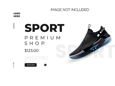 Sports shoe landing page design