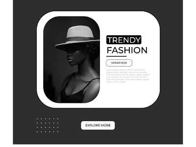 Trendy fashion poster template design