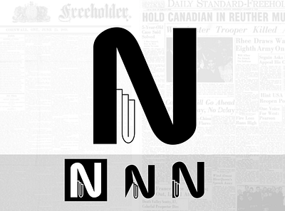 News Paper - N Letter branding design graphic design icon letter logo n letter newspaper typography vector