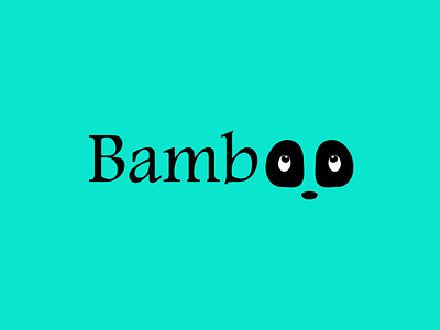 Panda - Bamboo bamboo bright turquoise design eyes graphic design icon logo panda turquoise typography ui vector