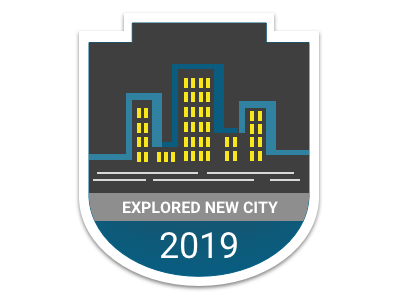 Travel Challenge - Explore a new city badge challenge travel travel app