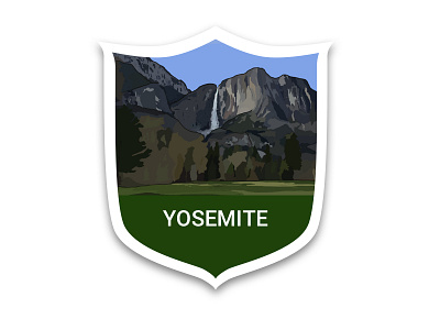 Yosemite National Park badge badge design icon illustration reward sticker travel travel app travel game