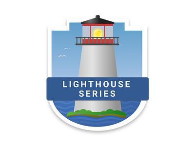 Lighthouse Series Sticker badge challenge lighthouse reward sticker travel travel app