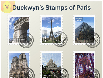 Stamps of Paris design paris stamp stamps travel travel app