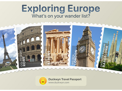 Stamps Across Europe design europe stamps travel travel app