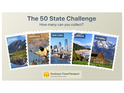 The 50 State Travel Challenge badge challenge sticker travel travel app