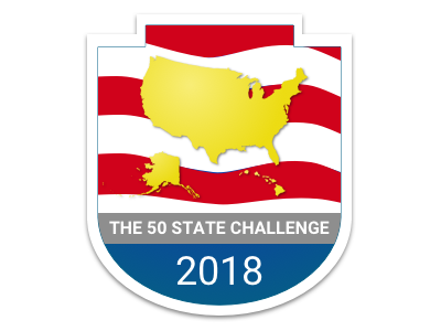 50 State Challenge Badge badge challenge icon reward travel