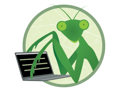Praying Mantis Logo laptop logo praying mantis