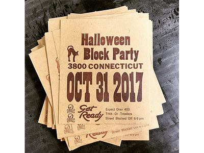 Halloween Block Party Flyer