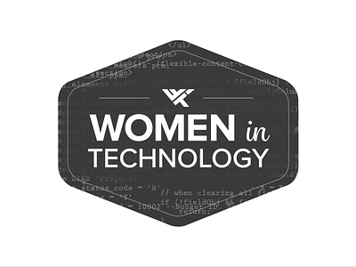 Women in Technology logo code feminine women in technology