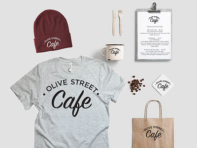 Olive Street Cafe Suggested Brand Materials cafe cafe branding olive street restaurant branding