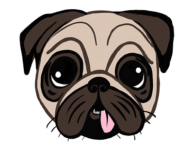 Pug Life dog goofy pug puppy tongue out