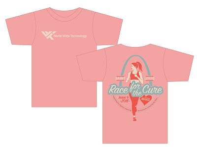 Race for the Cure team t-shirt illustrator race for the cure running sign painter font stl t shirt t shirt design wwt