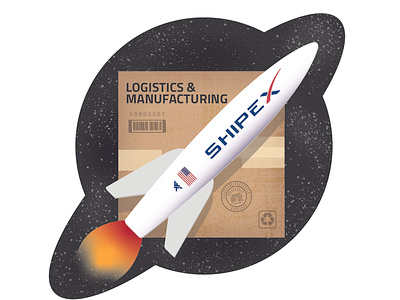WWT Shipping, Logistics & Manufacturing laptop sticker rocket shipping space