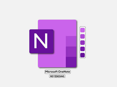 Microsoft OneNote app branding design graphic design illustration logo vector