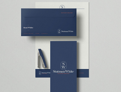 Stutman White logo branding healthcare illustrator law lawyer logo type typography