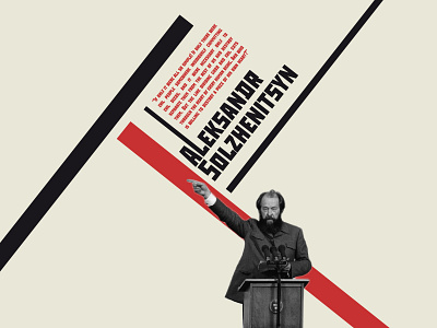 Aleksander Solzhenitsyn constructivism design quote russian type