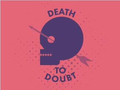 Death To Doubt arrow color confidence death design doubt skull vector