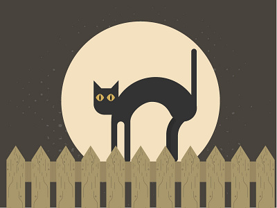 Halloween Part 2 cat halloween illustrator moon night scary spooky