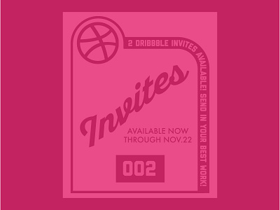 Dribbble Invites badge dribbble invites type vintage