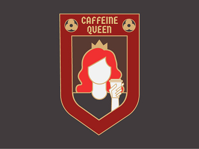 Caffeine Queen badge blog coffee cup queen