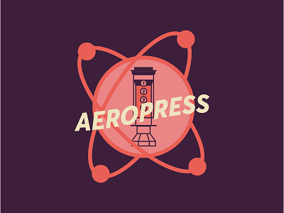 Aeropress aeropress badge coffee logo space