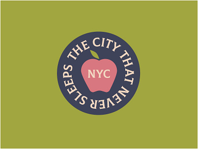 NYC apple city color new york nyc sleep type